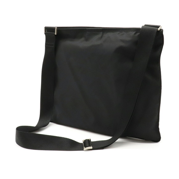 Prada Nero Crossbody Leather Black Bag Nylon - Picture 1 of 8